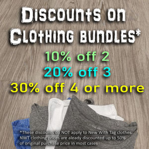 Discounts on used clothing bundles